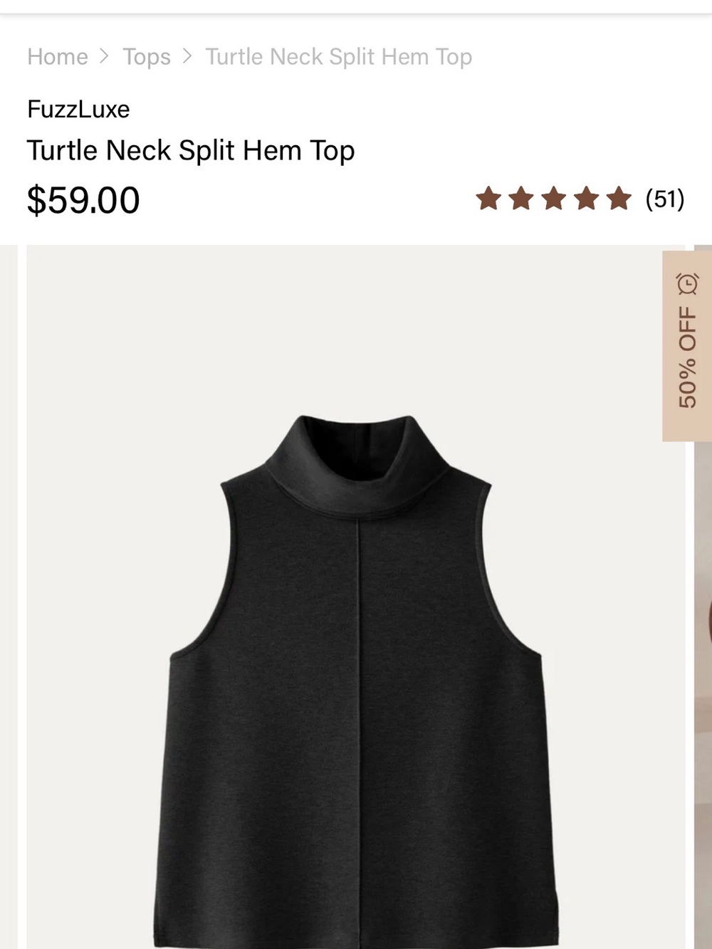 OGL Fuzz Luxe Turtle Neck Split Hem Top XS NWT -